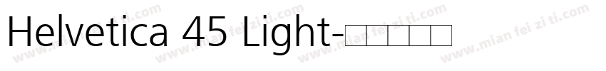 Helvetica 45 Light字体转换